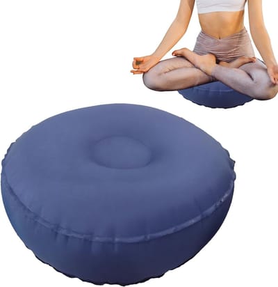 Meditatiekussen - Zitkussen Yoga - Ontspannen Zitten - Opvouwbaar en Draagbaar - 42 cm - Blauw