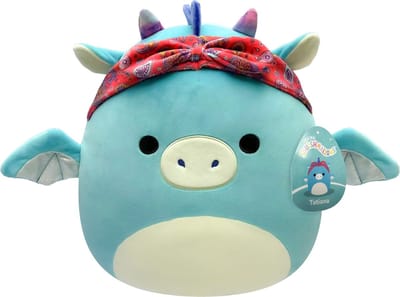 Squishmallows Little Plush 19 cm Tatiana Dark Teal Dragon W/Bandana