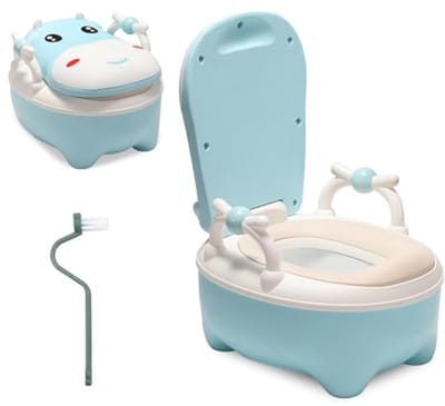 Kinderpotje met Koeienpatroon en Handgrepen - Comfortabel en Veilig Toilettrainer voor Kinderen
