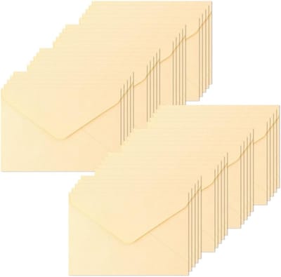 Allecta - Geribbelde enveloppen voor bruiloft en wenskaarten - Beige - 162 x 114 mm