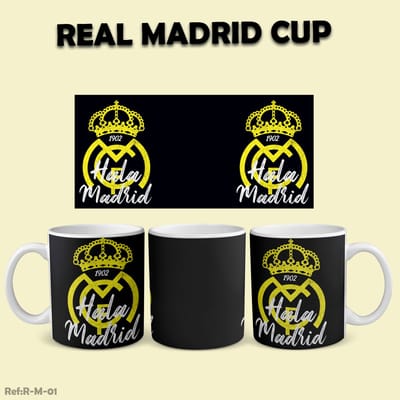 Real Madrid Voetbal Mok High quality print 325 ml - Coffee Mug - Football Gift Real Madrid Official Logo Cup – Football Fan Mug, Ceramic Coffee Cup for Madridistas