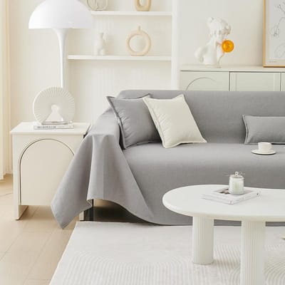 Waterdichte Antislip Effen Kleur Minimalistische Franse Bankhoes Stof Volledige Dekking Handdoek Winter Woonkamer Stof Ambachtelijke Deken 90*90