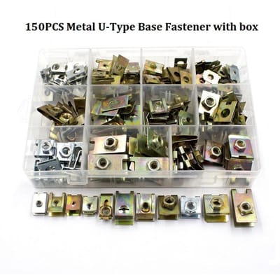 150 stuks metalen U-type clips carrosseriepaneel spatbord bumper vaste bevestigingsmiddelen U-moeren