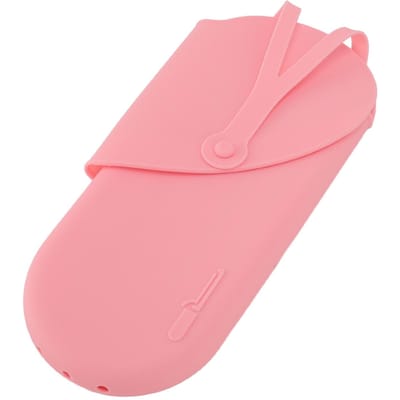 Siliconen Hittebestendige Mat Pouch met Ophanggat Draagbare Reis Krultang Pad Haar roze