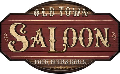 Signs USA - retro wandbord - dibond - Saloon 55 x 34 cm