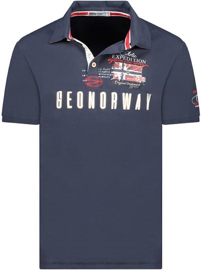 Geographical Norway Expedition Heren Polo Katoen Kason Blauw - XXL