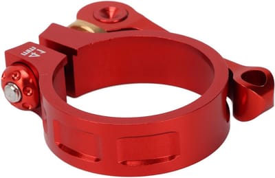 Fietspaalklem - Zadelpenklem - Fiets aanpassen - CNC Aluminium - 41 mm - Rood