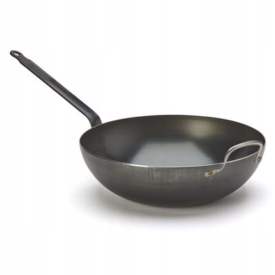 De Buyer Blue Carbon Wok 32 cm - Professionele Koolstofstalen Wok
