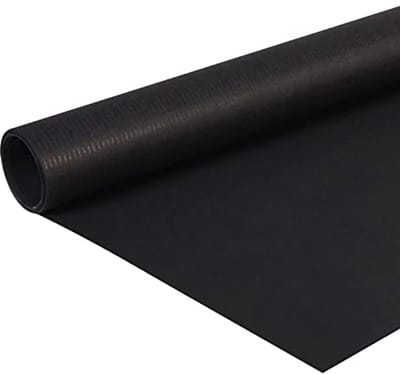 Kraft Laid Paper Rol - Zwart - 10x0.7m - 65g - Cadeauverpakking, DIY, Creatief