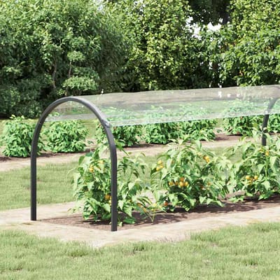 vidaXL - Plantenafdekking - met - zeilringen - 1x8 - m - PVC
