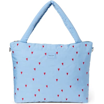 Studio Noos puffy diaper bag blue hearts