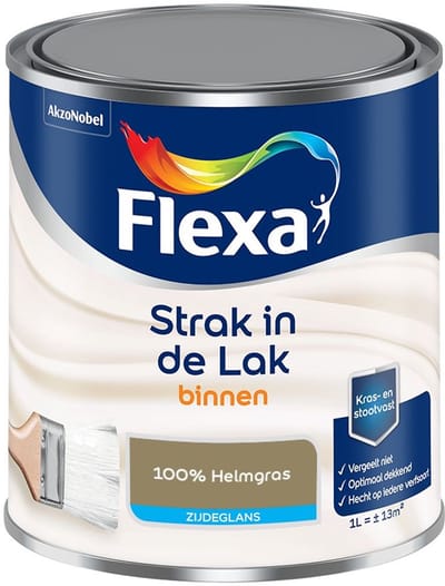 Flexa - Strak In De Lak Binnenlak Zijdeglans - 100% Helmgras - Mengverf - 1 L