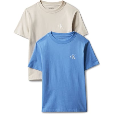 Calvin Klein Boys 2-pack Monogram Top Oatmeal Taglia: 8 | T-shirt Outlet | kids