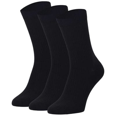 Apollo - Bamboe sokken heren - 2 x 2 Rib - 3-Pack - Marine Blauw - Maat 39/42 - Bamboe sokken - Bamboo sokken