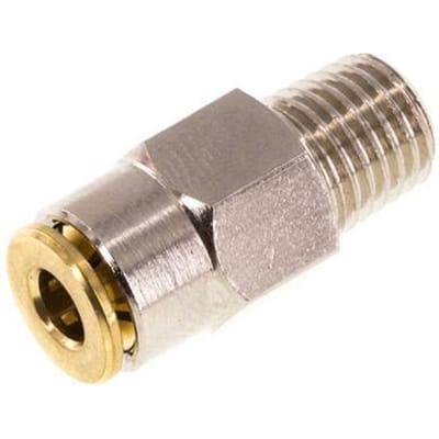 4mm x M 8 x 1 (conical) Messing Insteekfitting Buitendraad Hoge Druk NBR [2 Stuks]