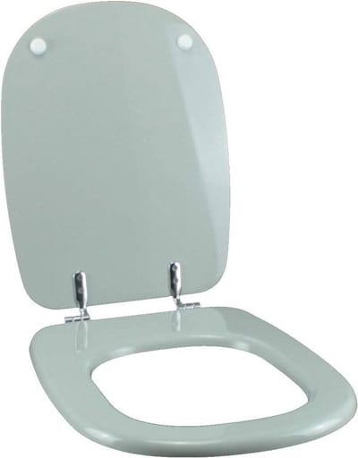 Toiletbril Hout - WC bril Toiletzitting - Badkamer Vernieuwen - Soft Close Sluiting - Standaard Maat - Grijs