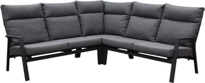 Pacific hoek loungeset 3 delig aluminium antraciet