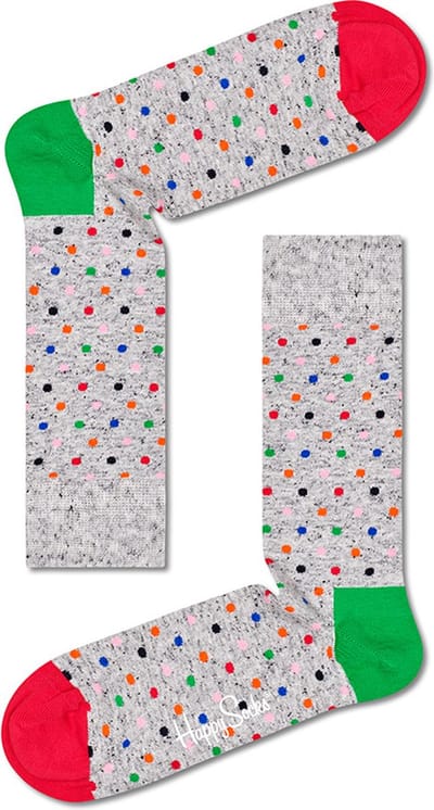 Happy Socks unisex sokken mini dot grijs