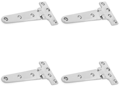 Dailygoods- Poortscharnieren Zware 316 Roestvrij Staal - 4 Stuks - Hoogwaardige Hardheid - Gepolijst - Duurzaam - Afmetingen 151x75x4,5 mm - Scharnier