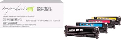Improducts® Toner - Alternatief Hp 305X 305A HP CE410X, CE411A, CE412A, CE413A multi pack