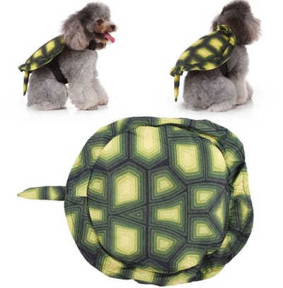 Dailygoods- Hondenkostuum Schildpad - Halloween Kostuum - Feestkleding - Verstelbare Pasvorm - Geschikt voor Kleine/Middelgrote/Grote Honden - Polyester Materiaal - Huisdierkostuum