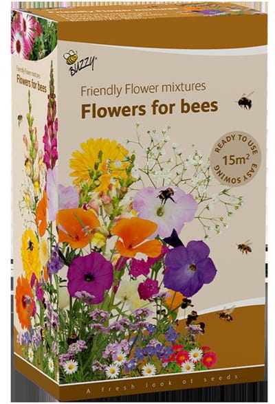 Buzzy - Grow gifts zaden strooidoos friendly flowers bijen laag 60g