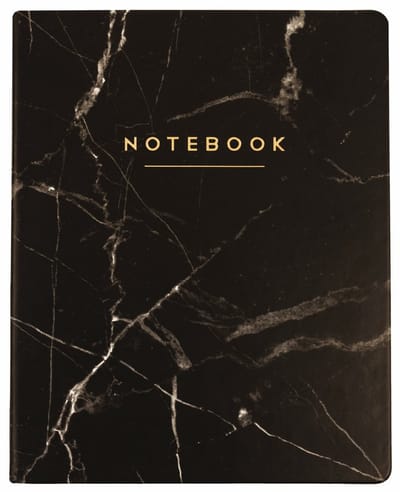 Eccolo notitieboek - Black Marble - lijn - ca.20x25cm - EC-D505V