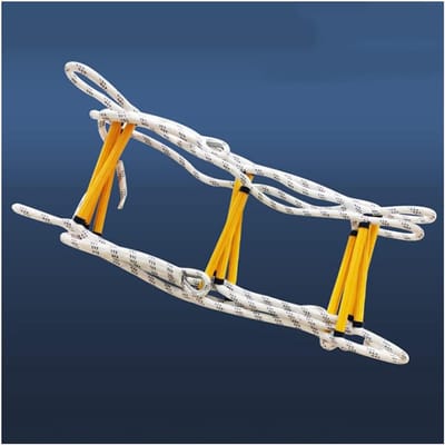 Antislip brandladder - 12 m brandwerende ontsnappingsladder voor thuis en buiten veilig, draagbaar en veilig voor brandveilige paraatheid