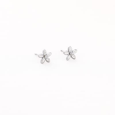 Oorknopjes bloem - Michelle Bijoux - Zilveren oorknopjes - Stainless steel - Nikkel vrij - Oorbellen bloem - 0,80 x 0,80 cm - Kerst sieraden - Kerst cadeau - Cadeau voor dames - Moederdag - Valentijn