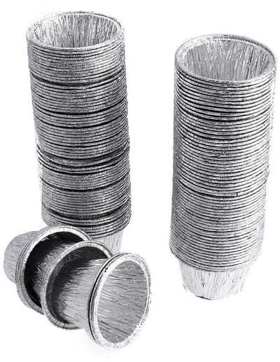 Dailygoods- Bakvorm Mini Cupcake 110ml - Bakvormen Aluminiumfolie - Bakvorm Ronde Vorm - Wegwerp Bakvormpjes - Duurzaam - Eenvoudige Grip - Cupcakevormpjes