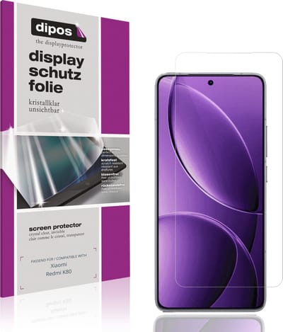 dipos – 4x Beschermfolie geschikt voor Xiaomi Redmi K80 | Krasbestendige & heldere Screenprotector Ultra-Thin