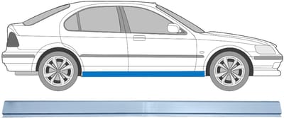 Reparatie dorpel voor Honda Civic MA MB 1995-2001 / Links = Rechts (symmetrisch)