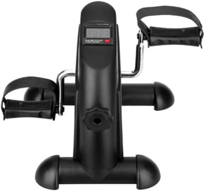 Mini Hometrainer - Pedaal Trainer - Thuis Fitness - Instelbare Weerstand - Draagbaar - Zwart