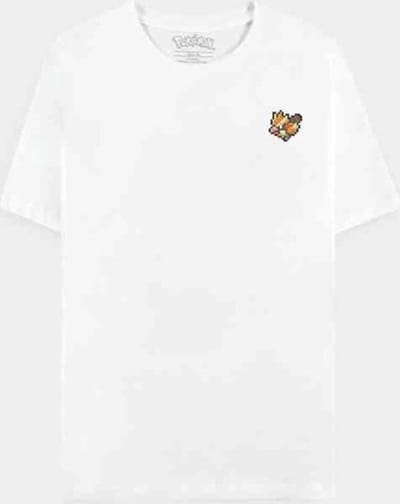 Pokémon Heren Tshirt -S- Pixel Pidgey Wit