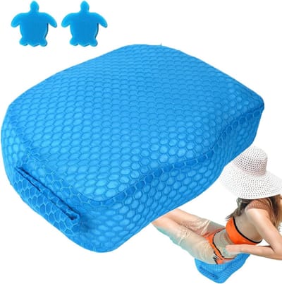 Hot Tub Kussen - Zitje voor Spa - Buitenbad Relaxatie - Ademend Sneldrogend - 40x30.5x12.7cm - Blauw