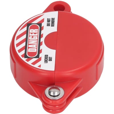 Verrouillage de vanne à opercule Pliable 25 à 64 mm Verrouillage de volant Vannes de pipeline industrielles Isolation Tagout white