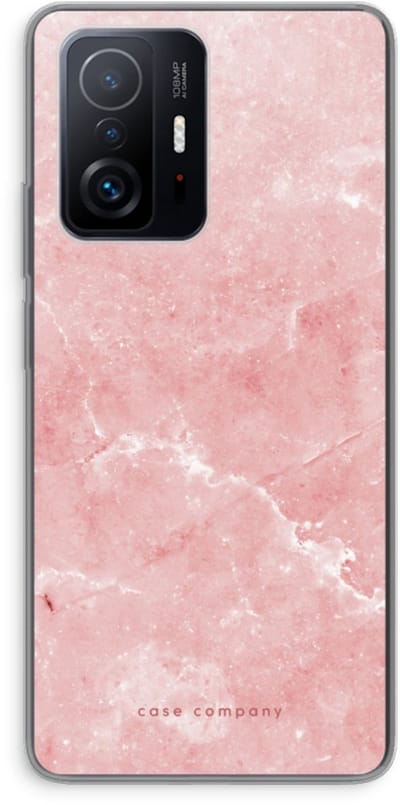 Case Company® - Hoesje geschikt voor Xiaomi 11T Pro hoesje - Roze marmer - Soft Cover Telefoonhoesje - Bescherming aan alle Kanten en Schermrand