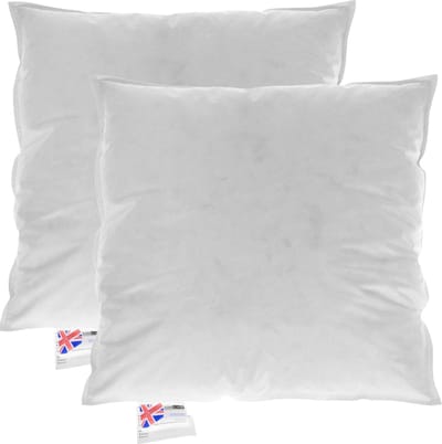 Homescapes Kussenvulling Set van 2 – 55x55 cm – Ganzendons & Veren Binnenkussens – 100% Katoen Tijk – OEKO-TEX® & RDS Gecertificeerd