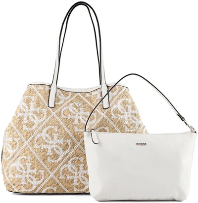 GUESS shopper Kirsten 2 in 1 Tote Natural / Cream White veelkleurig