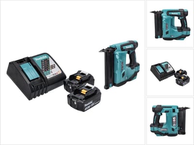 Makita DBN 500 RF accu staande spijkermachine 18 V 15-50 mm + 2x accu 3.0 Ah + lader
