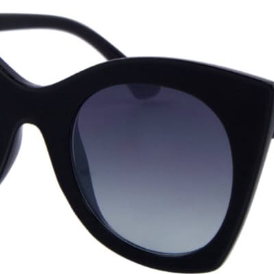 Hidzo Volwassen Cat-eye Zonnebril Zwart - UV 400 - Zwarte Glazen