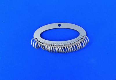 Cipiersbeugel / cipiersring - voor 25 sleutels - incl. nummering 1 t/m 25 + Ø24mm sleutelringen (los meegeleverd) - RVS-look