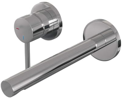 Brauer Chrome Edition Inbouw Wastafelmengkraan met Rechte Uitloop en Rozetten Model A2 Chroom