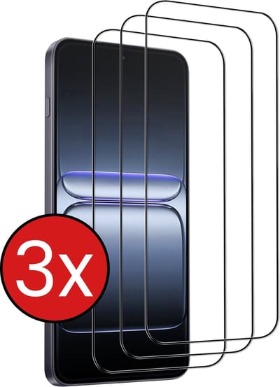 Screenprotector - 3 Stuks - Geschikt voor OnePlus Nord 5 - Full Cover - Beschermglas - Gehard Glas - Tempered Glass - Screen Protector