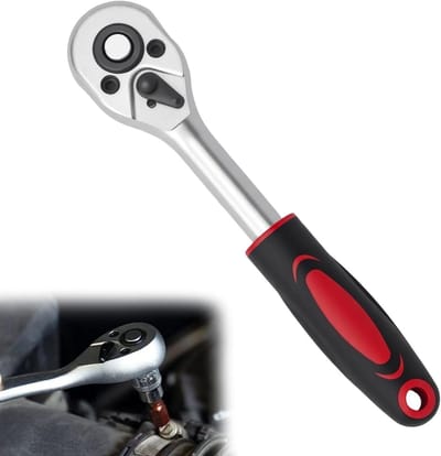 Ratchet sleutel 1/4 inch - 72 tanden - snelafkoppeling - ideaal voor autoreparatie - ShopVlot