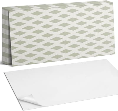 Coloray Plaktegels - Ruitpatroon in een raster Zelfklevende Wandtegels - 40 cm x 20 cm - Groente Plaktegels - 10 stuks - Rechthoek PVC Tegels - Plaktegels Badkamer - Vloertegels Zelfklevend - Vinyltegels Vloer Zelfklevend - Portugese Tegels