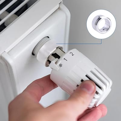 Verwarmingsventiel Adapter - Radiator Adapter Set - Centrale Verwarming Installeren - Roestvrij Staal - M30 x 15 mm - Zilver