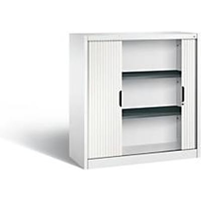 C + P Omnispace rolluikkast, 3 OH, afsluitbaar, B 1200 x D 420 x H 1230 mm, staal/kunststof, verkeerswit