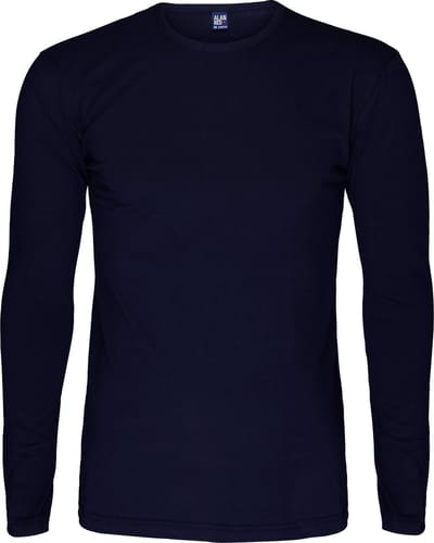 Alan Red Olbia Heren T-shirt Lange Mouw Navy Ronde Hals Body Fit-1 Pack