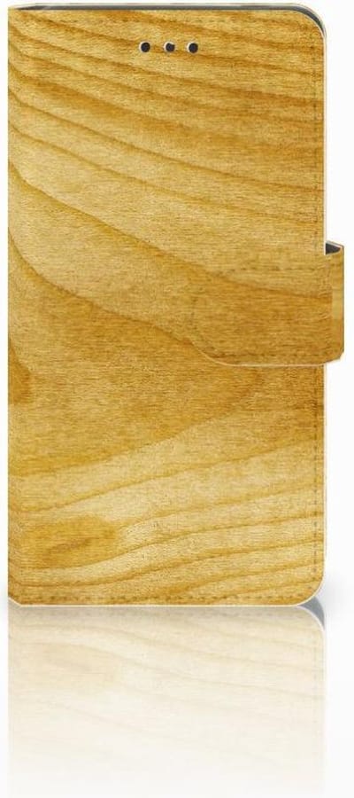 Nokia 7 Book Style Case Licht Hout